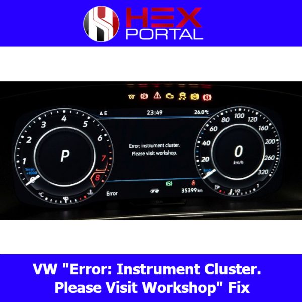 VOLKSWAGEN DASHBOARDS “ERROR: INSTRUMENT CLUSTER. PLEASE VISIT WORKSHOP” FIX
